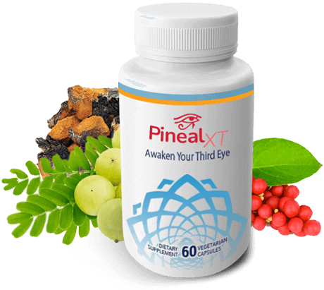 Pineal XT supplement bottle with ingredients